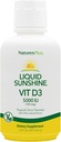 Natures Plus Liquid Sunshine Vitamine D3-5000 UI, 16 fl oz - Delicious Tropical Citrus Flavor - Bone Health, Heart Health & Immune System Support Supplément - Sans gluten - 32 portions