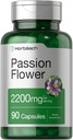 Horbäach Passion Flower Capsules $ 2200mg $ 90 Comte $ Supplément d'extrait sans OGM et sans gluten
