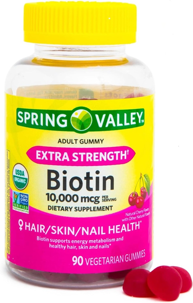 Antony Spring Valley Biotin 10 000mcg Végétarien 90 Gummy
