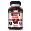 Kaya Naturals Collagen Gummies pour les hommes et les femmes Supplément de la nature faite Gummies - 1000mg de collagène hydrolysé, vitamine C, sélénium et biotine, goût de fraise - 60 Gummies de comte