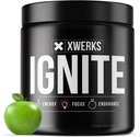 Xwerks Ignite Green Apple pré-entraînement en poudre, Keto pré-entraînement naturel pour les femmes et les hommes avec l'énergie explosive, mélange sans gluten pour l'endurance et l'endurance, 150mg caféine, 30 portions