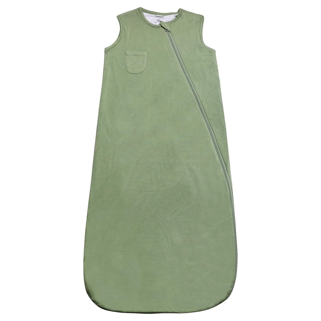 Sac de couchage Super Soft Rayon fabriqué à partir de sac de couchage en bambou (0,5 TOG) pour bébés et tout-petits Warmer Summer/Spring Nights – Tissu lavable et respirant vert M (18-36 mois)