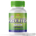 Zeolite Pure Capsules | Zeolite Detox, Extra Strength | Pure, Full Body Cleanse for Women, Men | Activated Organic, Food Grade Clinoptilolite Powder 94%, 90 Caps (81 Grams), 6 Wk to 3 Mo Supply