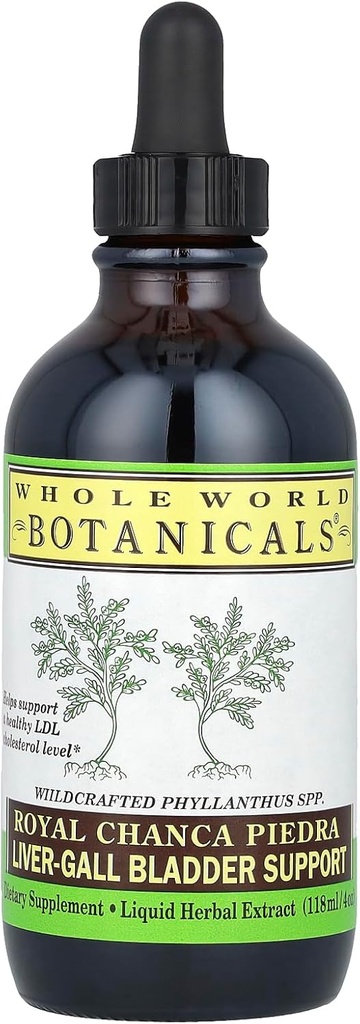Botaniques du monde entier Royal Chanca Piedra Liver-Gall Bladder Support 4 oz extrait liquide, pour le foie et Gall Bladder Support