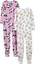 Simple Joys by Carter's Girls' 2-Pack Fleece Loose-fit Footed Pajamas