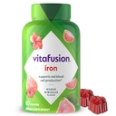 Vitafusion Iron Gummy supplément de vitamine, soutient la production de globules rouges*, Guava Hibiscus Flavor, 30 portions, 60 comtes