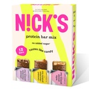 Nick's Protein Bars Chocolate Variety Pack High Protein, Low Calories, Low Carb Keto Friendly Snacks No Added Sugar, Salty Peanut, Chocolate Caramel and Almond Chocolate (12 Pack)