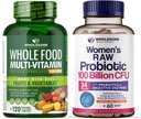 Multivitamine alimentaire saine et bien-être pour les hommes + Probiotiques crus préparés par le Dr. pour les femmes