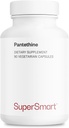 Supersmart - Pantesin Pantethine 600 mg par jour (acide pantothénique) - supplément de vitamine active B5 - Sans OGM et sans gluten - 90 capsules végétariennes