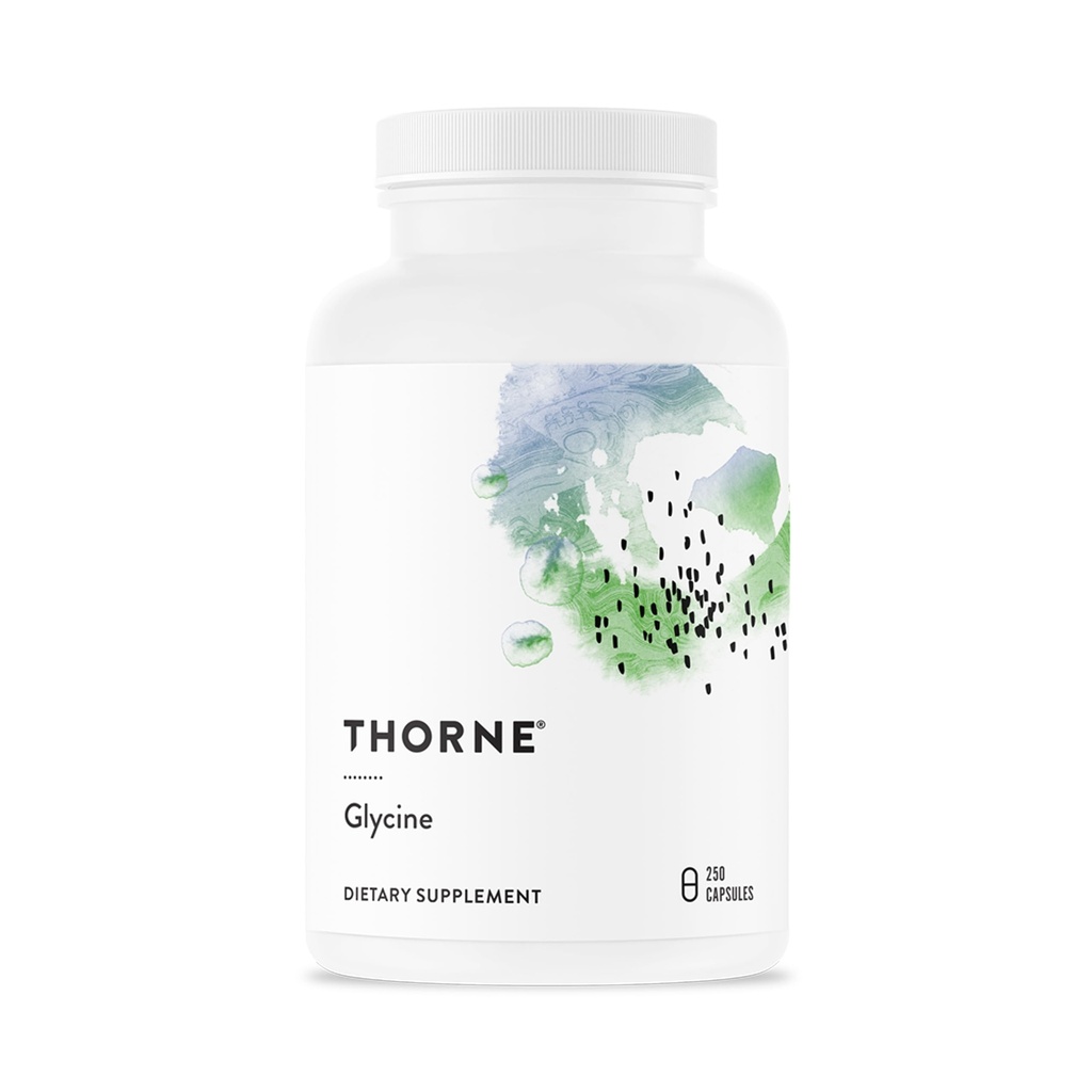 THORNE - Glycine - Supports Relaxation, Stress Management, Detoxification & Healthy Muscle Function* - Amino Acid Supplement - Third-Party Certified - Gluten, Dairy & Soy-Free - 250 Capsules