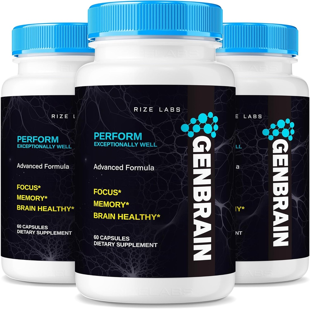 ize labs GenBrain Memory Supplement, GenBrain Extra Strength Cerveau Support Capsules, GenBrain Advanced Memory Complex, GenBrain Pure All-Natural Pills, Gen Cerveau Reviews (180 Capsules) (Pack of 3)