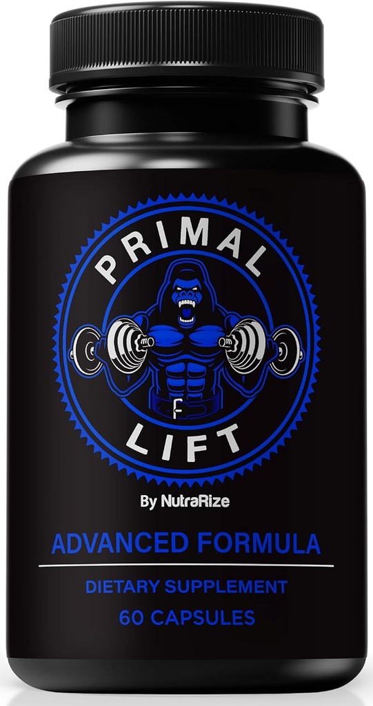 NutraRize Primal Lift for Men, Formule officielle pour l'énergie et l'endurance, Primal Lift, Primal Lift Male Performance Pills, Primal Lift ME Formula, PrimalLift Capsules, All Natural Support (60 Capsules)