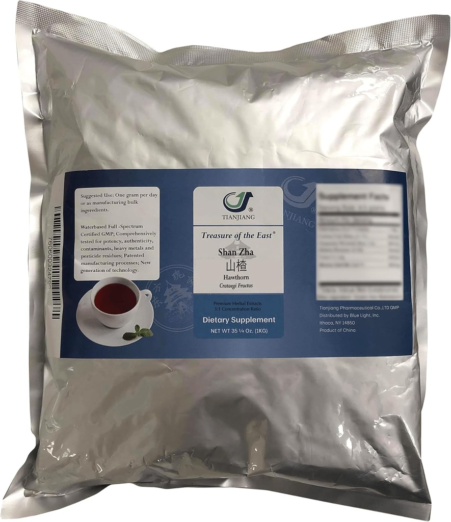 Trésor de l'Est, Extrait d'épine - Shan Zha (3:1 Poudre concentrée d'extrait de plantes, 1kg)