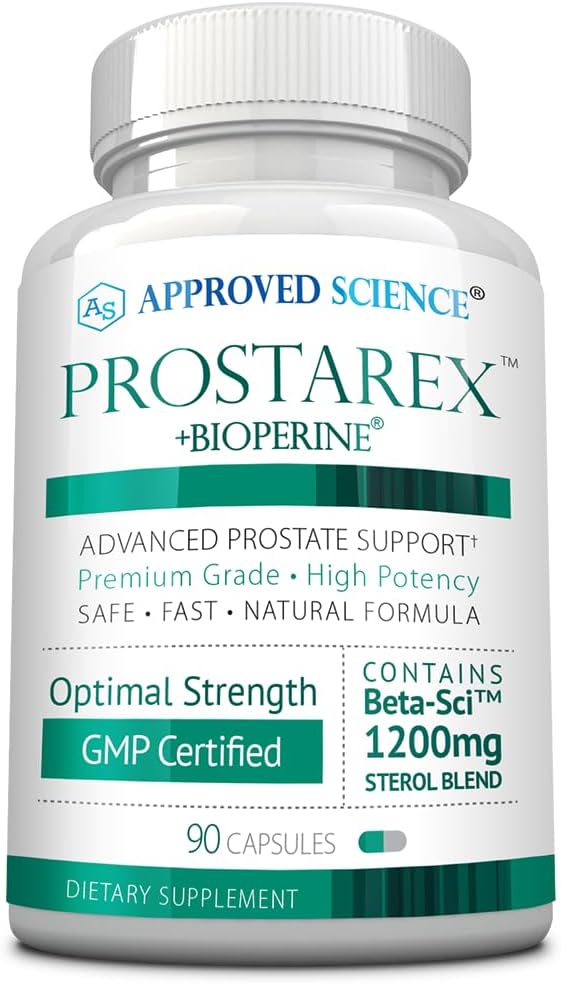 Science Prostarex approuvée - Supplément à la prostate - Saw Palmetto, 1200 mg Beta-Sitosterol, Bioperine - 90 capsules - 1 mois d'approvisionnement