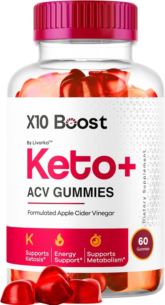 X10 Boost Keto ACV Gummies Advanced Formula 1050MG Advanced Formula, X 10 Boost Keto Plus Gummys Premium Formula Apple Cider Vinegar Gummies, Tous les Gomitas naturels, 60 Gummies pour 1 mois