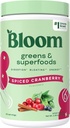 Bloom Nutrition Superfood Greens Poudre, enzymes digestives avec probiotiques et prébiotiques, Gut Health, Bloating Relief pour les femmes, Chlorella, Mélange de jus vert avec racine de betterave, 25 SVG, canneberge épicée