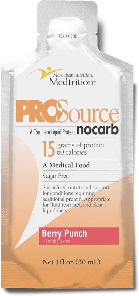 Medtrition ProSource NoCarb Berry Punch Energy Packets liquides