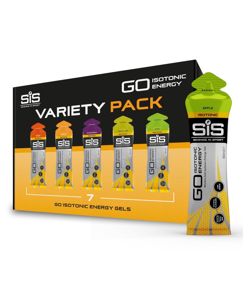 Science in Sport 60 ml Variété de gel énergétique - Boîte de 7