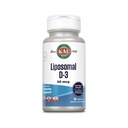 KAL Liposomique Vitamine D3 50 mcg, Haute Absorption Vitamine D, Technologie liposomique, Soutien immunitaire à haute puissance, Capsules végétaliennes, Sans gluten, Pas de soja, 30 portions