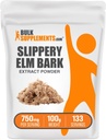 BulkSupplements.com Poudre d'extrait d'orme de Slippery - Poudre d'orme de Slippery, provenant d'Ulmus Rubra Bark - Sans gluten, 750mg par portion, 100g (3,5 oz) (paquet de 1)
