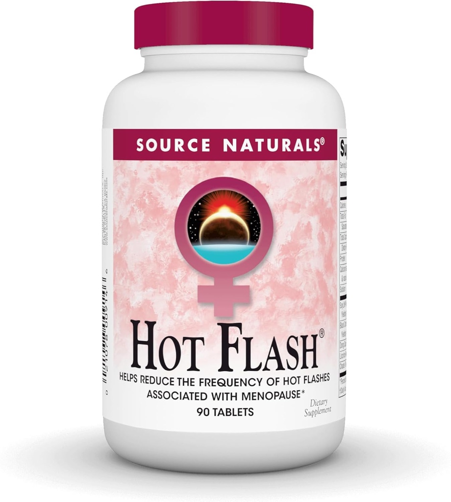 Source Naturals Flash chaud, aide à réduire la fréquence des flashs chauds* - 90 comprimés