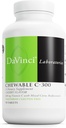DaVinci Labs Chewable C-300 - Supplément de vitamine C pour soutenir la santé immunitaire, le cholestérol et la production de collagène - avec la vitamine C, la pectine et plus - Sans gluten - Saveur de cerise - 90 comprimés végétariens