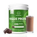 MRM Nutrition Veggie Protéine avec superaliments au chocolat Saveuré de 22g Protéine complète de 8,8g Acides aminés essentiels de 13 superaliments avec Omega 3s et Omega6s de 30 portions