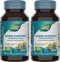 Nature's Way Standardized Horse Chestnut, Premium Extract, Promotes Healthy Leg Veins*, 250 mg per Serving, Vegan, 90 Capsules (Packaging May Vary) (Pack of 2)
