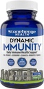 Stonehenge Santé Immunité dynamique Supplément quotidien 10-en-1 Immune Boosters Zinc, Elderberry, Echinacea, Vitamine C et Probiotique L. Acidophilus – Soutiens Système immunitaire et santé respiratoire, 60 Capsules