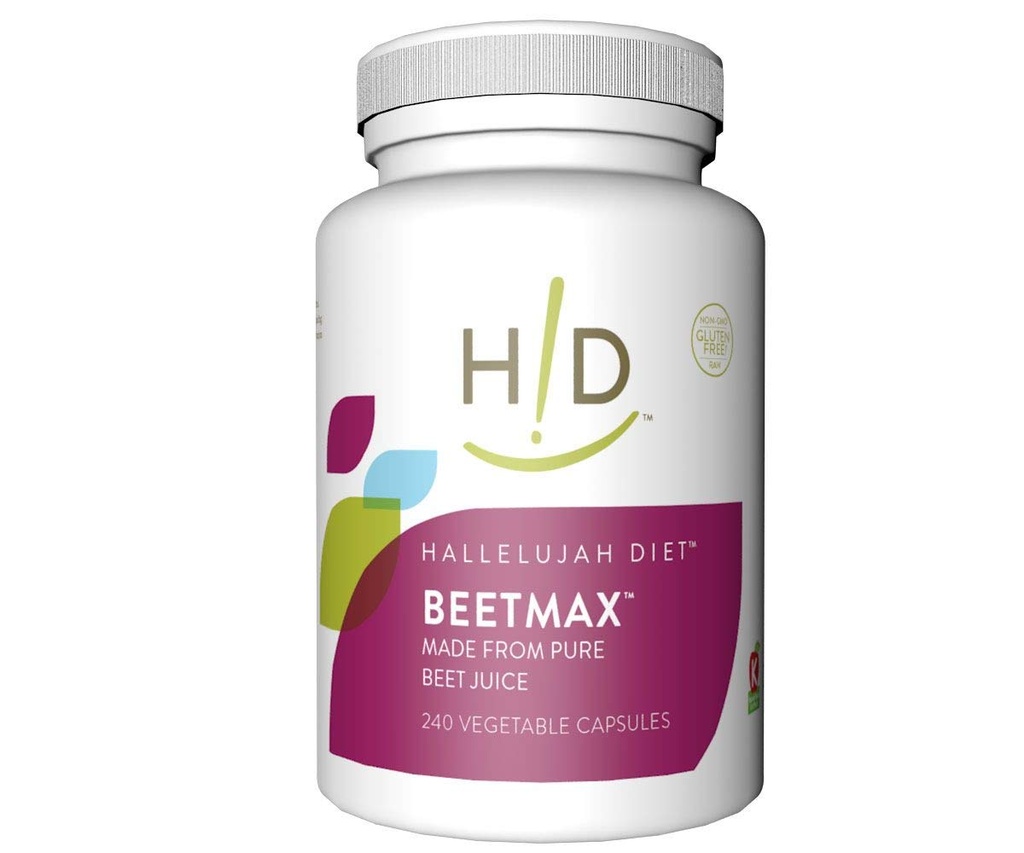 Alléluia Diet - Capsules bio BeetMax, supplément de mélange de vitamines, minéraux et antioxydants, sans gluten, végétalien, 240 capsules, 30 portions