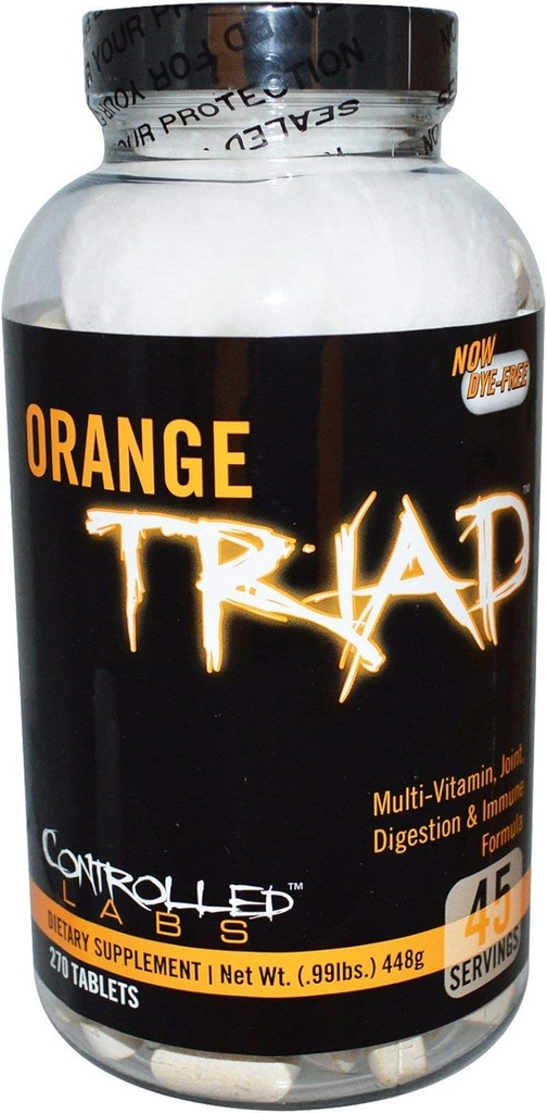 LABS CONTRÔLE Ensemble de santé globale, 45 portions Triade orange, 120 comte Orange Oximega Huile de poisson, Muscle Building et Supplément de récupération pour les hommes et les femmes