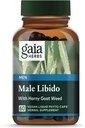 Gaia Herbs Male Libido - Supplément à base de plantes avec Saw Palmetto, Horny Goat Weed, Maca & avoine - Soutient l'endurance, la vitalité et l'équilibre hormonal pour les hommes - 60 Vegan Liquid Phyto-Capsules (20 jours d'approvisionnement)