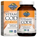 Jardin de la vie Vitamine Code Raw Vitamine C - 120 Capsules, 500mg Ensemble des aliments Vitamine C Capsules + Fruits et légumes Mélange et probiotiques, Suppléments pour adultes, végétalien, sans gluten
