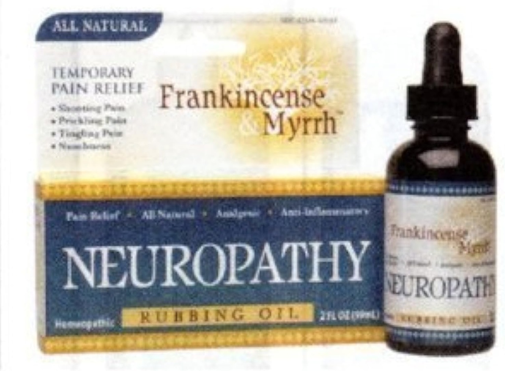 Frankincense & Myrrhe Neuropathie Huile de frottement 2 oz. (Paquet de 2) Emballage Mai Varier