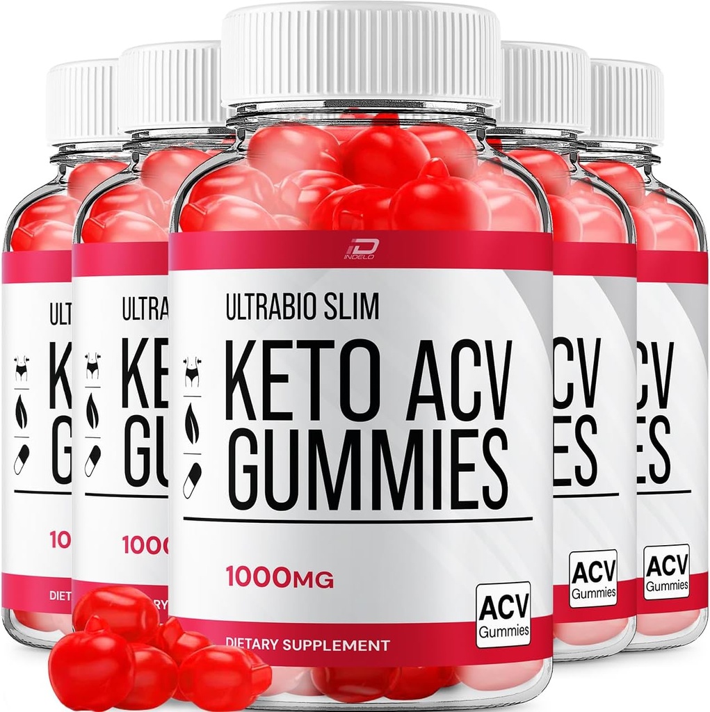 Supplément diététique Ultra Bio Slim Keto Plus ACV Gummies - UltraBio Slim Keto Apple Cider Vinegar Gummies Reviews, Gummies BioSlim Maximum Strength pour la gestion avancée du poids (5 Pack - 300 Gummies)