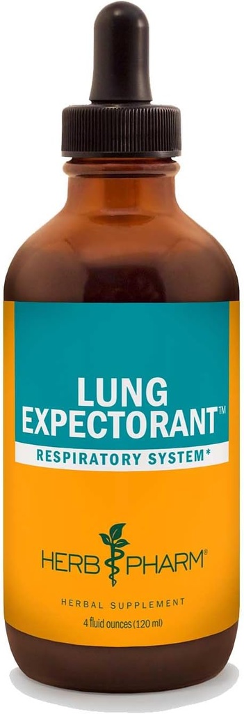 Herb Pharm Lung Expectorant Formule à base de plantes liquides pour soutenir la réponse immunitaire respiratoire - 4 Once