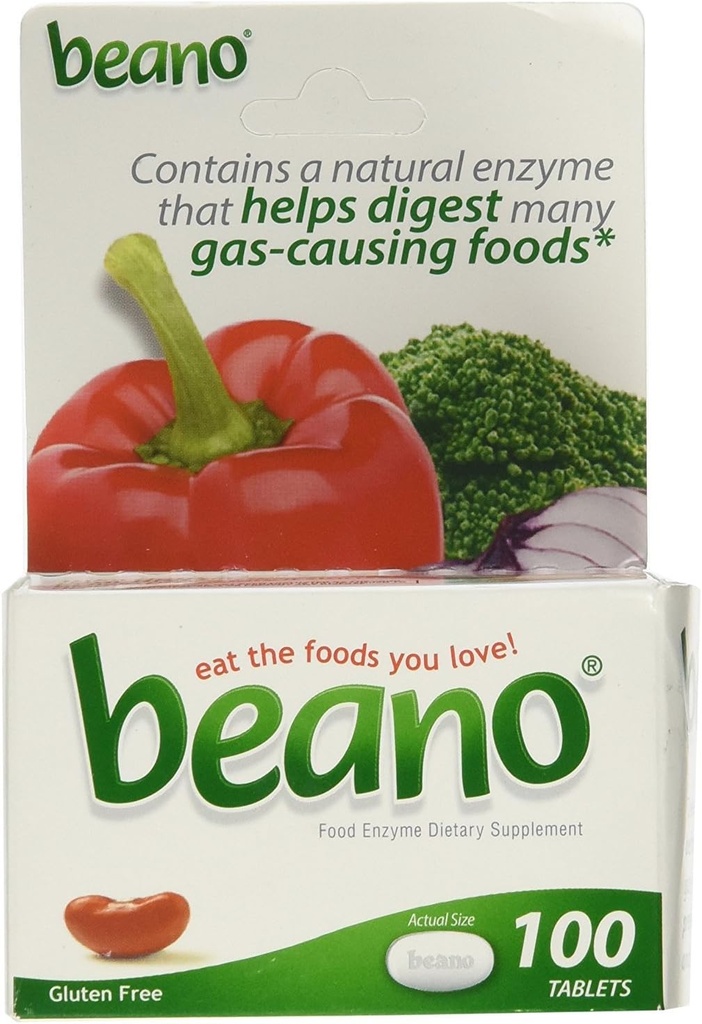 Comprimés de soutien à la prévention et à la digestion de Beano Extra Strength, aide à prévenir le gonflement et le malaise, 100 comprimés