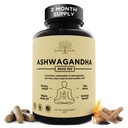 Ashwagandha Root & Irish Sea Moss – supplément d'Ashwagandha à l'huile de graines noires et à la racine de bardock – supplément à base de plantes pour l'énergie, le calme, l'humeur et le bien-être, 120 capsules