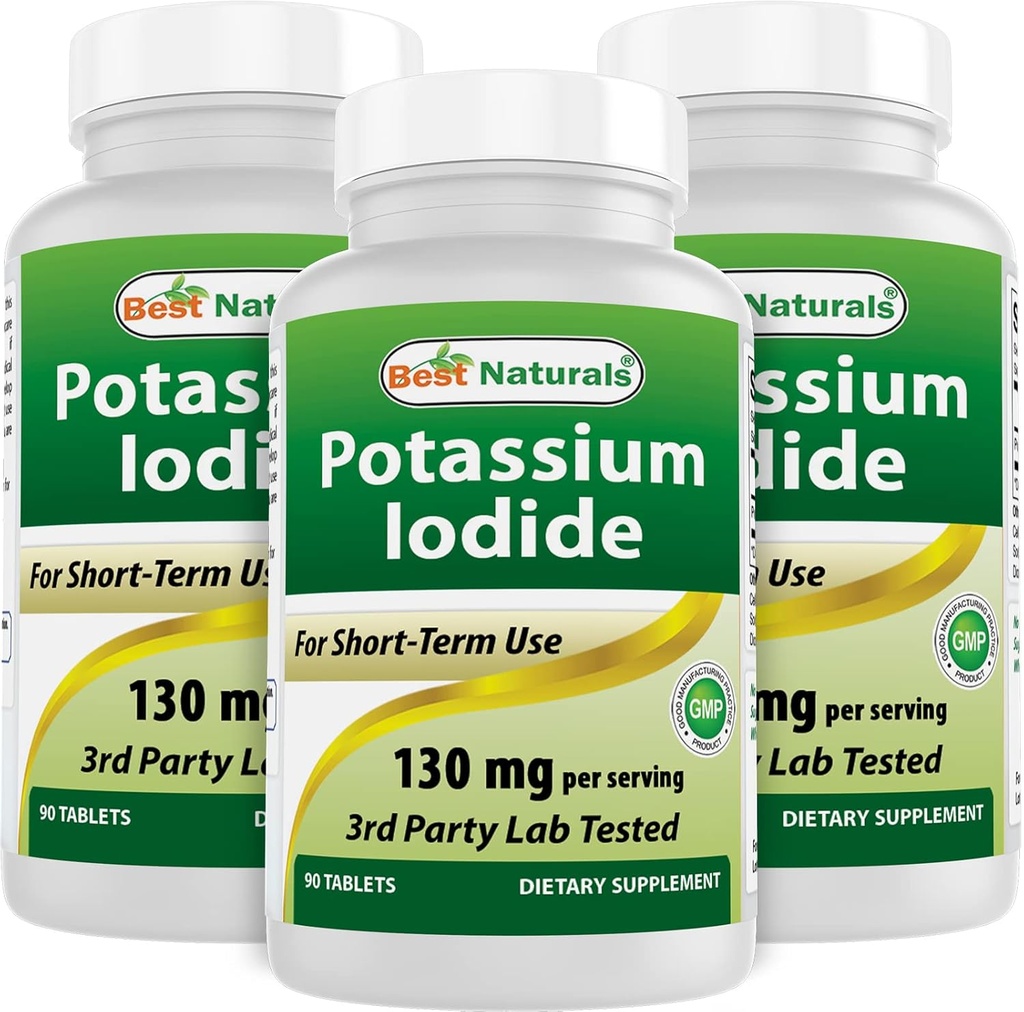 Meilleures iode de potassium naturel 130 mg par portion - Supplément alimentaire, 90 comprimés (3)