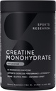 Recherche sportive Créatine monohydratée - gain de masse musculaire, amélioration de la performance et de la force et soutien récupération d'entraînement* - 5 g Créatine micronisée - 17,46 oz