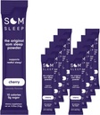 Sommeil som, repos en poudre de sommeil mélange avec/mélatonine, magnésium, vitamine B6, L-Theanine et GABA – végétalien, sucre zéro, Keto Friendly – cerise, 10-pack