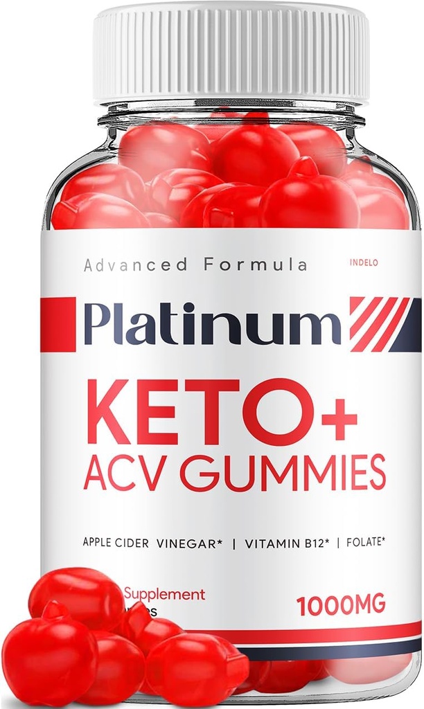 Platinum Keto ACV Gummies - Advanced Formula Platinum Keto Plus ACV Gummies Apple Cider Vinegar Platinum ACV Gummies Dietary Supplement Reviews Men Women (60 Gummies)