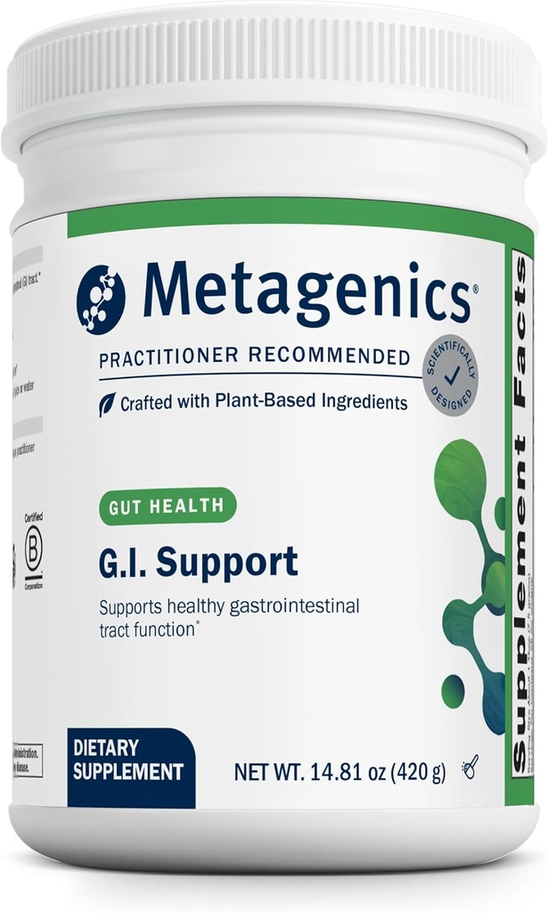 Soutien G.I. métagénique - Support gastrique des muqueuses* - Sans gluten - Non-OGM - Supplément antioxydants* - Relief GI & Gut - Support immunitaire* - 14,81 oz
