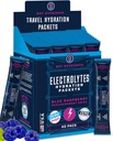 Paquets de poudre pour électrolytes - Delicious Blue Raspberry 40 Packs d'hydratation - Poudre d'hydratation de voyage - Pas de sucre, Pas de calories, sans gluten - Fabriqué aux États-Unis