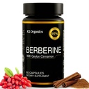 Berbérine avec Ceylan Cinnamon 1200mg (60 Capsules) – 97% Pureté- Non-OGM, Sans gluten, Supplément végétalien testé en laboratoire