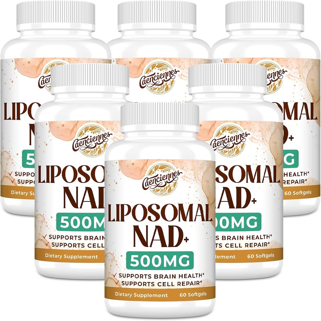 Supplément Liposomique NAD+ 500 MG, Supplément Vrai NAD Plus, Absorption Supérieure, Boost NAD+ Plus efficace que le Riboside de Nicotinamide pour l'énergie cellulaire, Vieillissement en santé, service 360
