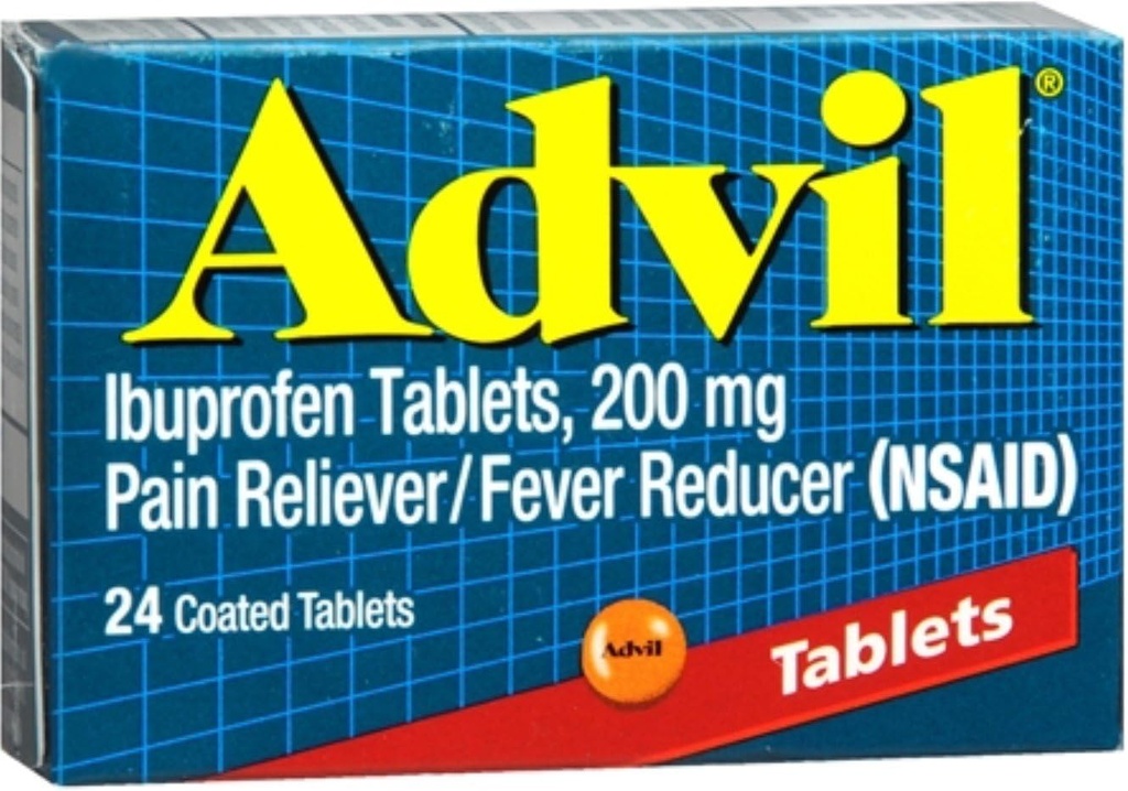 Advil 200 mg Coated Tablets 24 ea (Pack of 5)