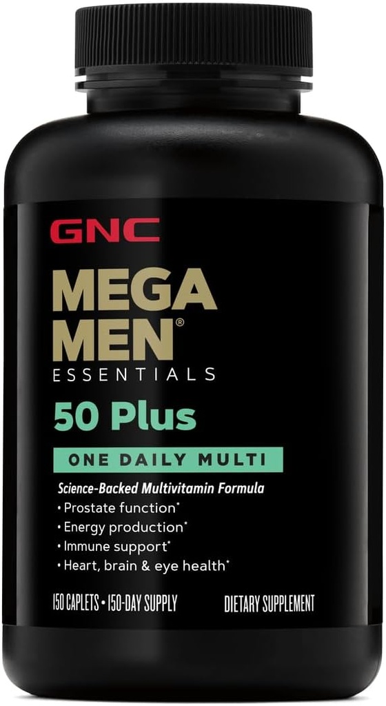 GNC Mega Hommes 50 Plus un jour Multi - 150 Caplets (150 portions)