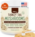 iHeartDogs Turkey Tail Mushroom pour chiens pour lumps, bumps et lipomes avec os et 6 mélanges de champignons en poudre