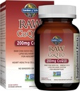 Garden of Life CoQ10 200mg, Végétarien Omega 3 6 9 Supplément Raw Co Q 10 Huile de graines de chia, Alimentation complète avec support antioxydant, Coenzyme q10 Supplément pour la santé cardiaque, 60 Capsules